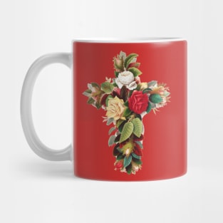 Christmas Cross of Roses Mug